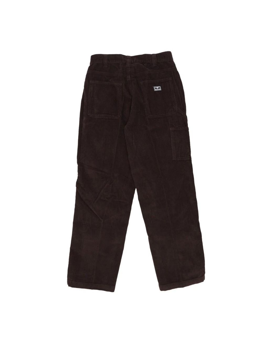Obey Black Straight Trousers for men