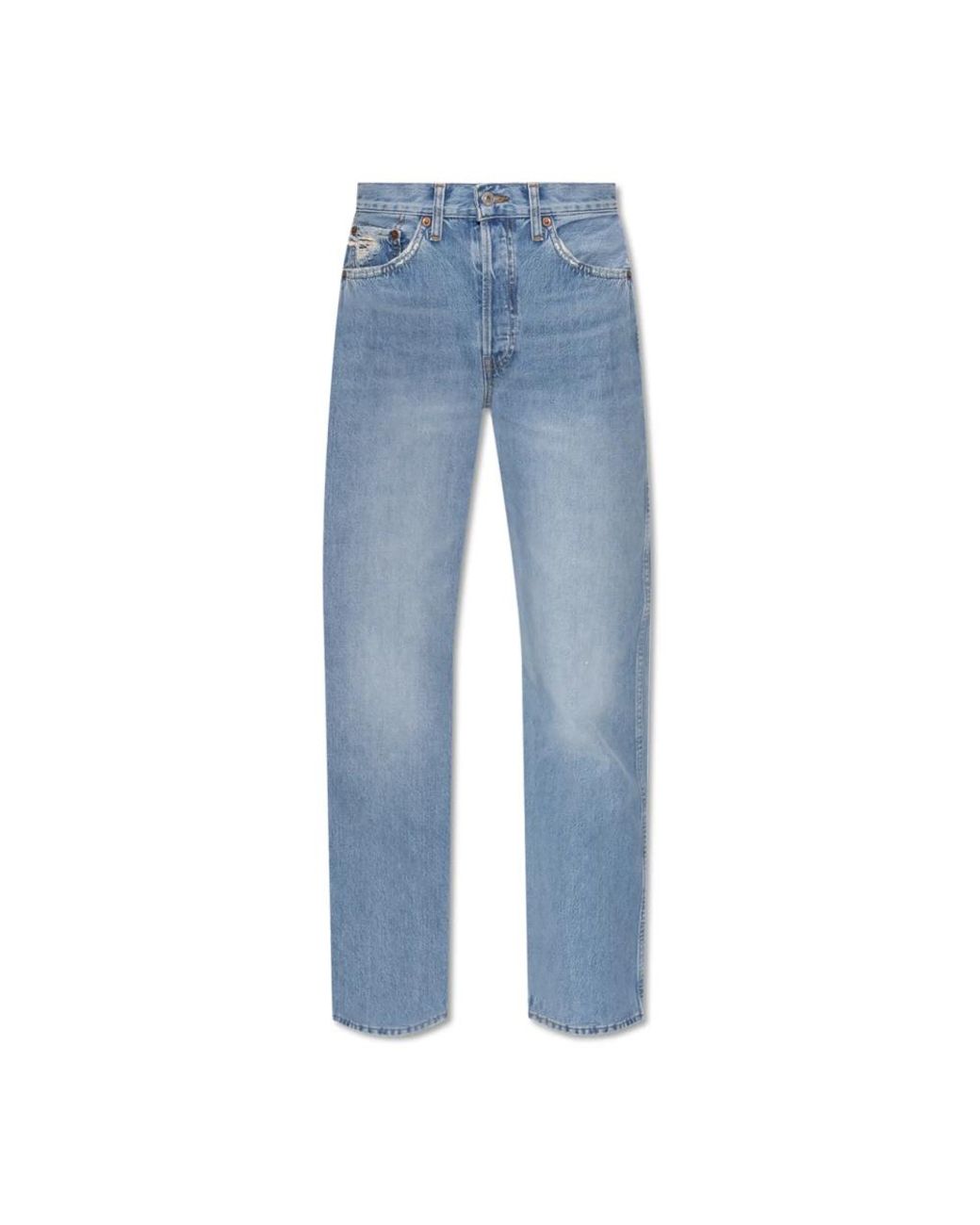 Re/done Jeans ,Blauw ,Katoen Levis in het Blue