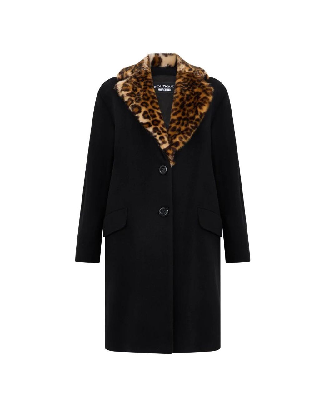 Moschino Black Single-Breasted Coats
