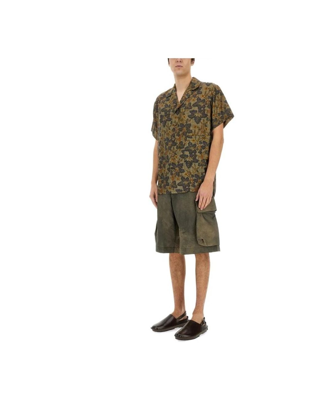 Uma Wang Green Short Sleeve Shirts for men