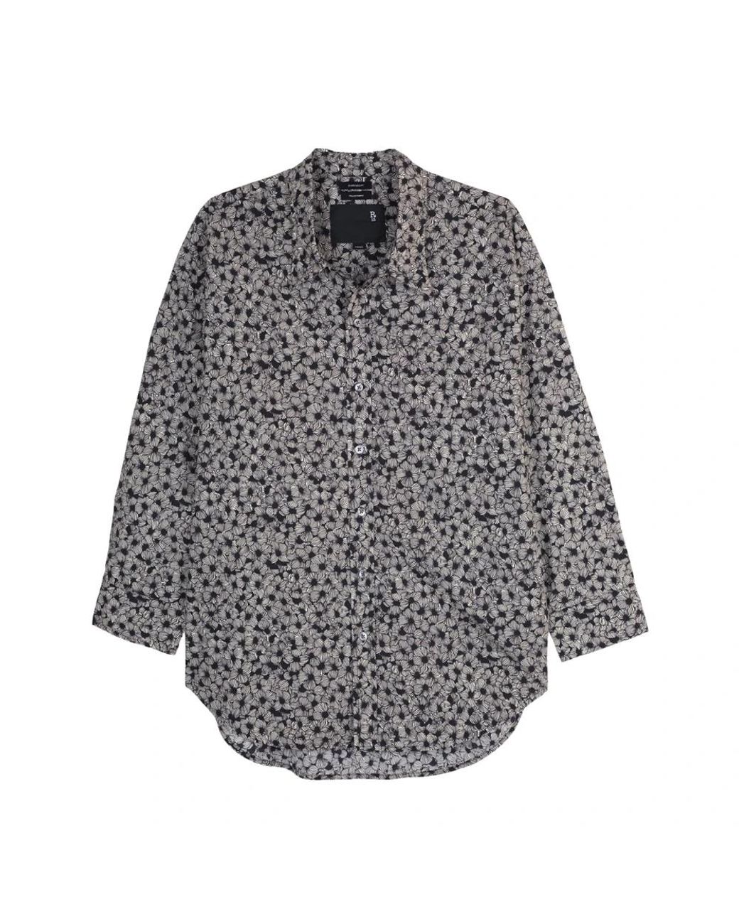 R13 Gray Drop Neck Hemd
