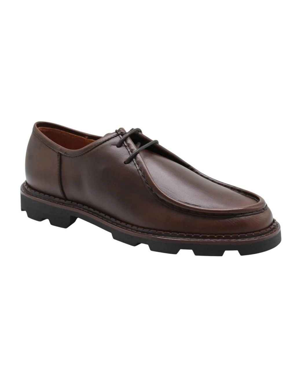 CTWLK Brown Laced Shoes for men