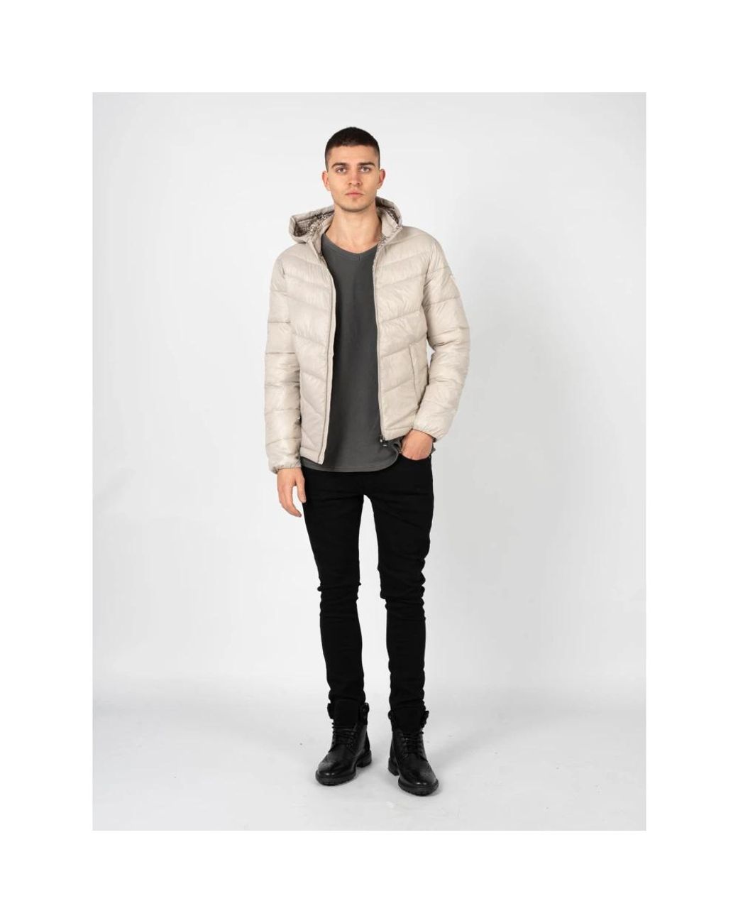 Winter Jackets di Guess in Natural da Uomo
