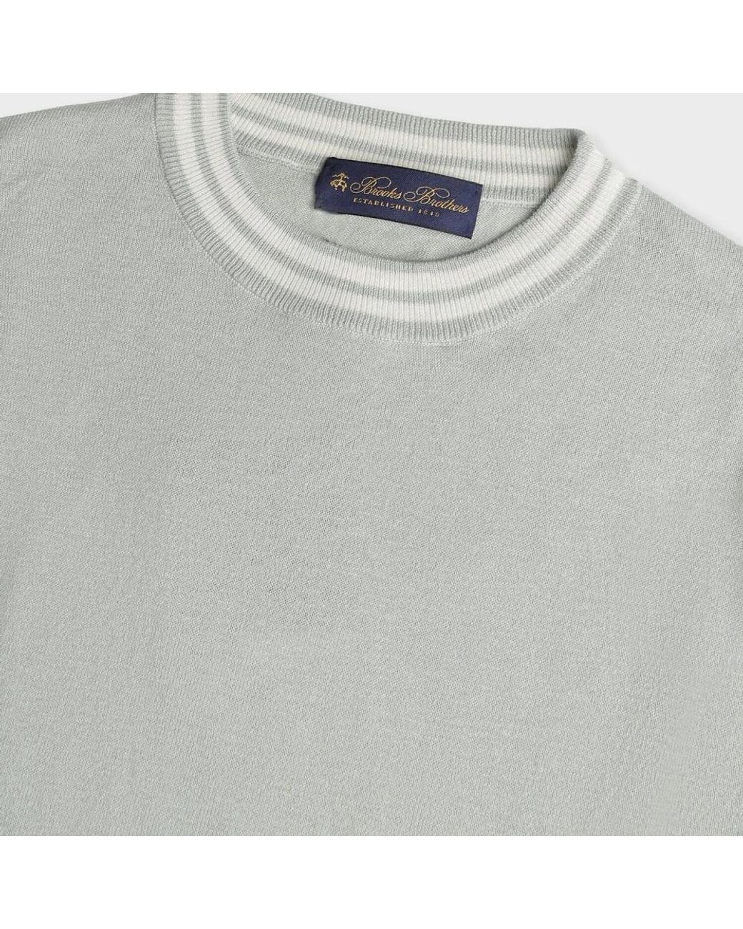 Brooks Brothers Gray Round-Neck Knitwear for men