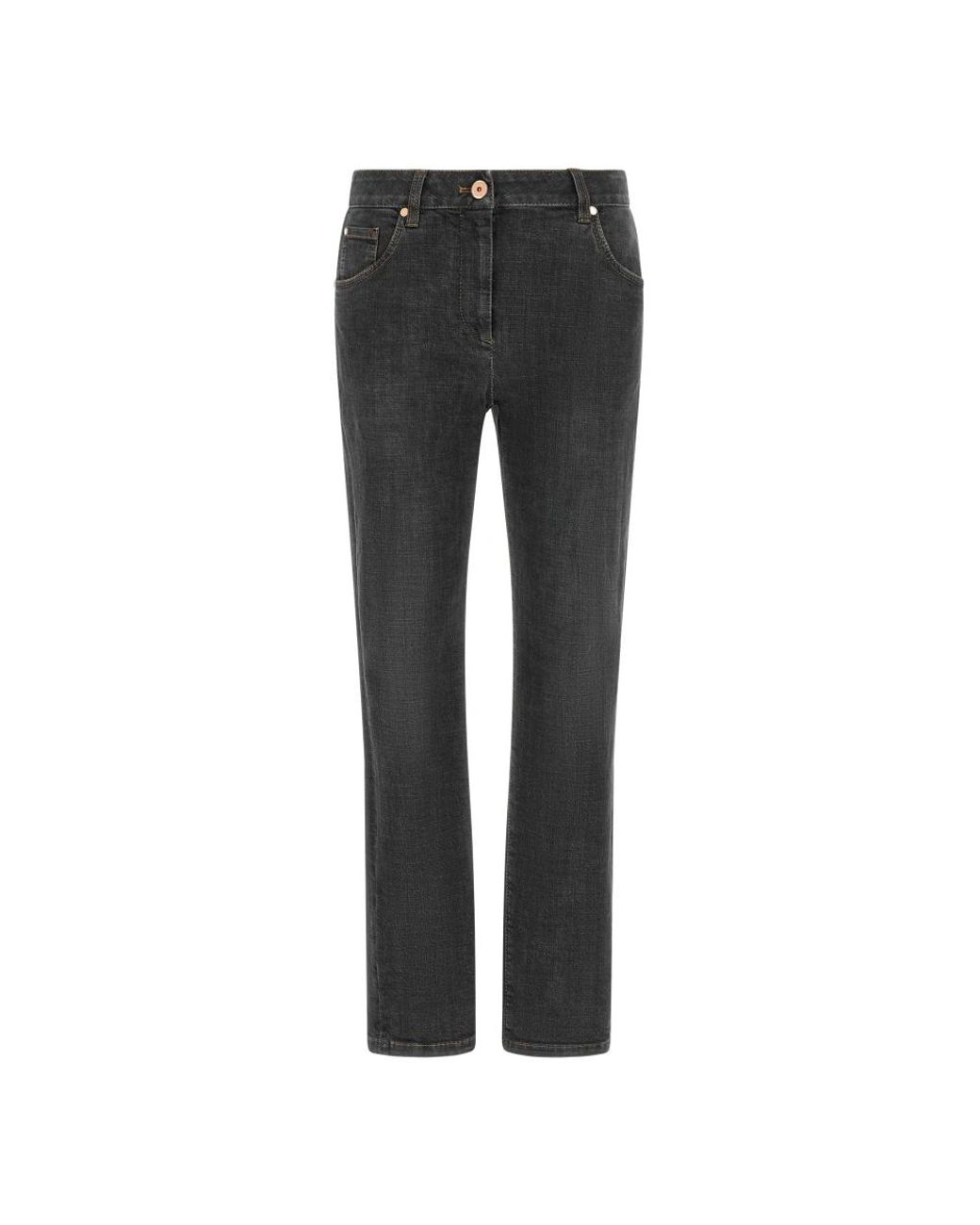 Brunello Cucinelli Gray Slim Fit Jeans