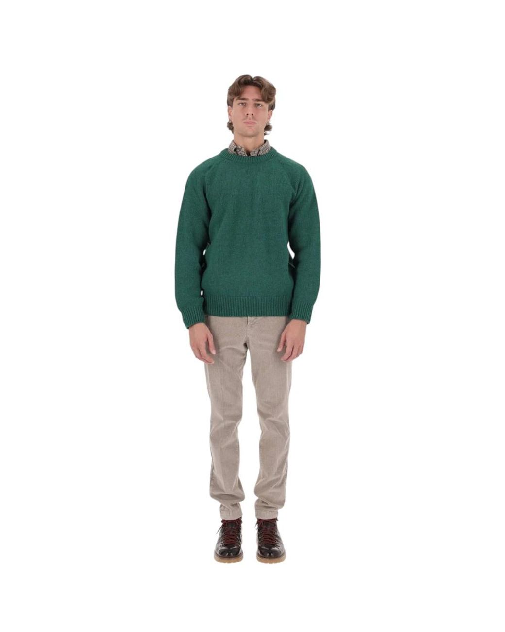 Howlin' By Morrison Boxy Space Strickpullover in Green für Herren