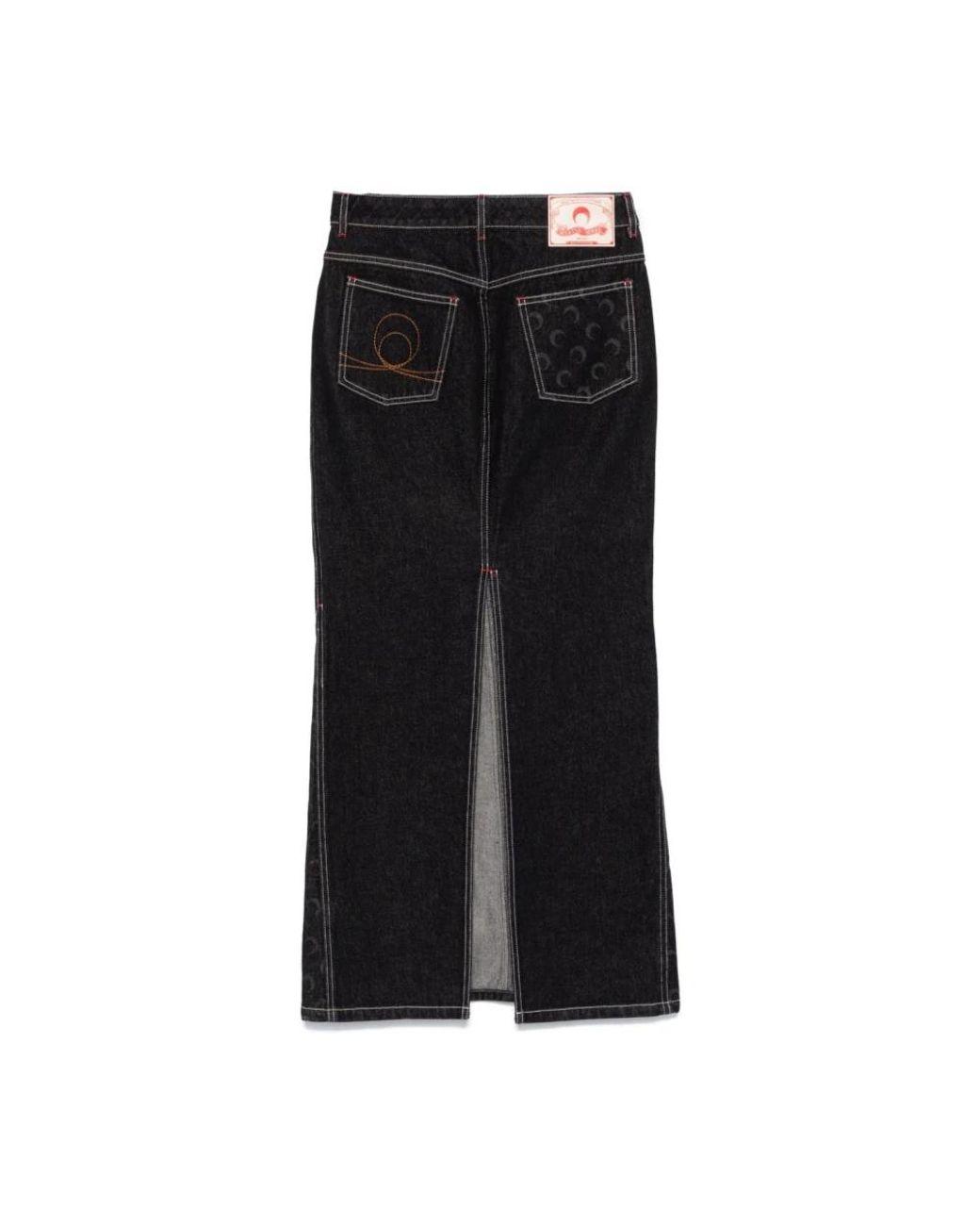 MARINE SERRE Black Denim Skirts