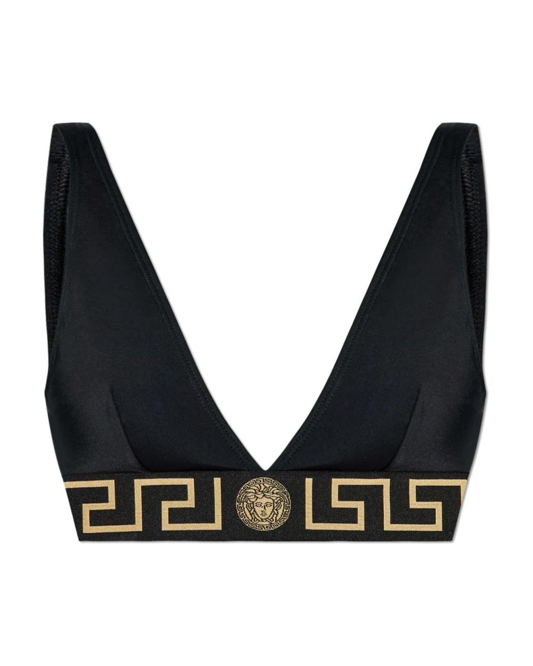 Versace Badmode ,Zwart ,Badpak Top in het Black
