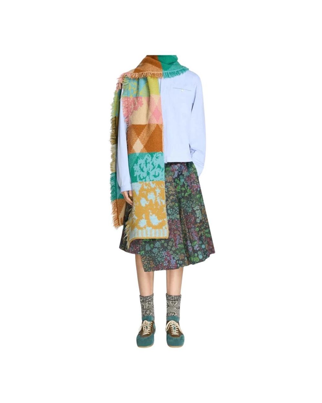 Dries Van Noten Green Winter Scarves for men
