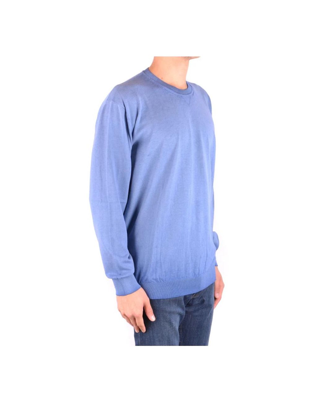 Altea Blue Round-Neck Knitwear for men