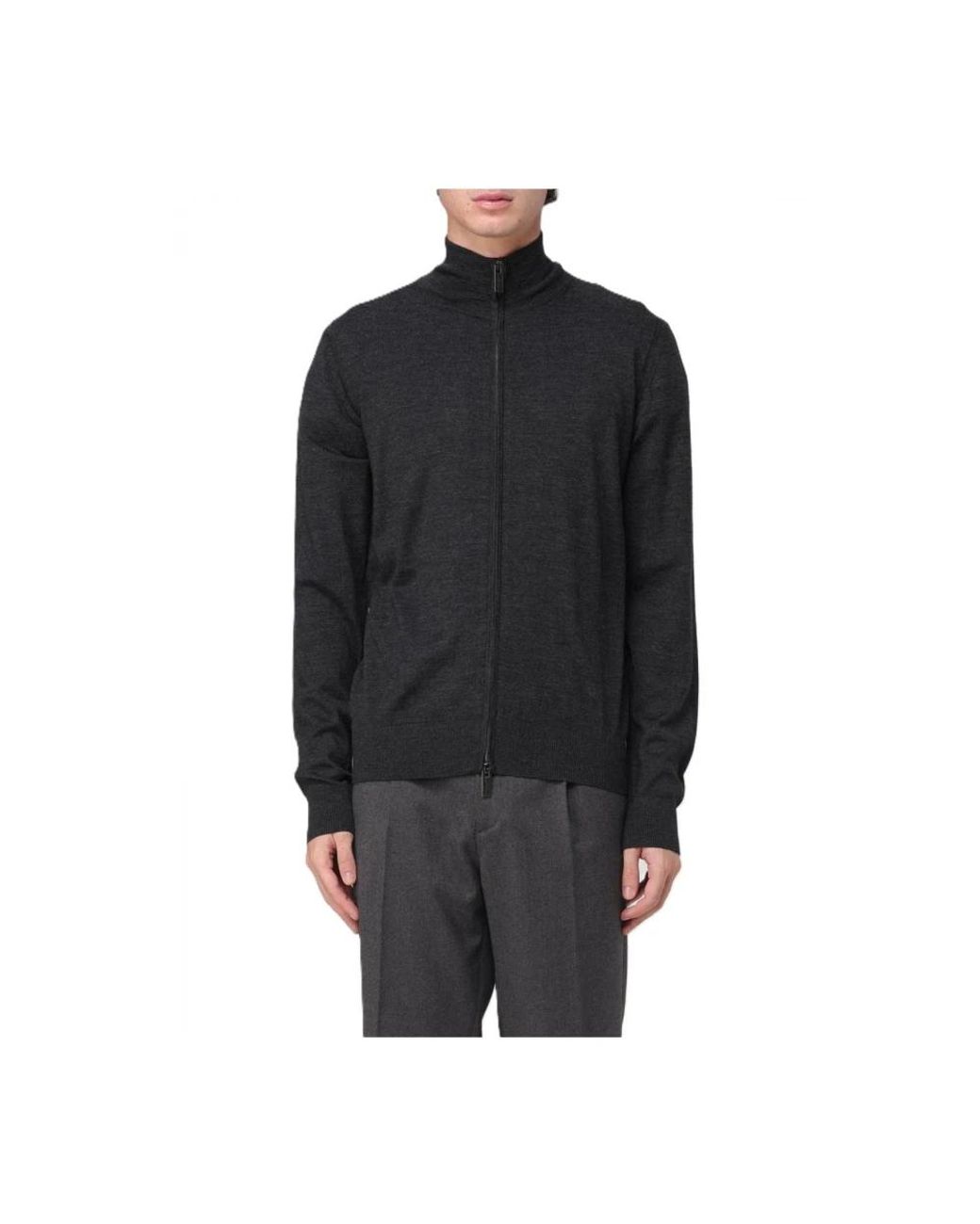 Paolo Pecora Truien & Vesten ,Grijs ,Stijlvolle Sweatshirts En Hoodies in het Black voor heren