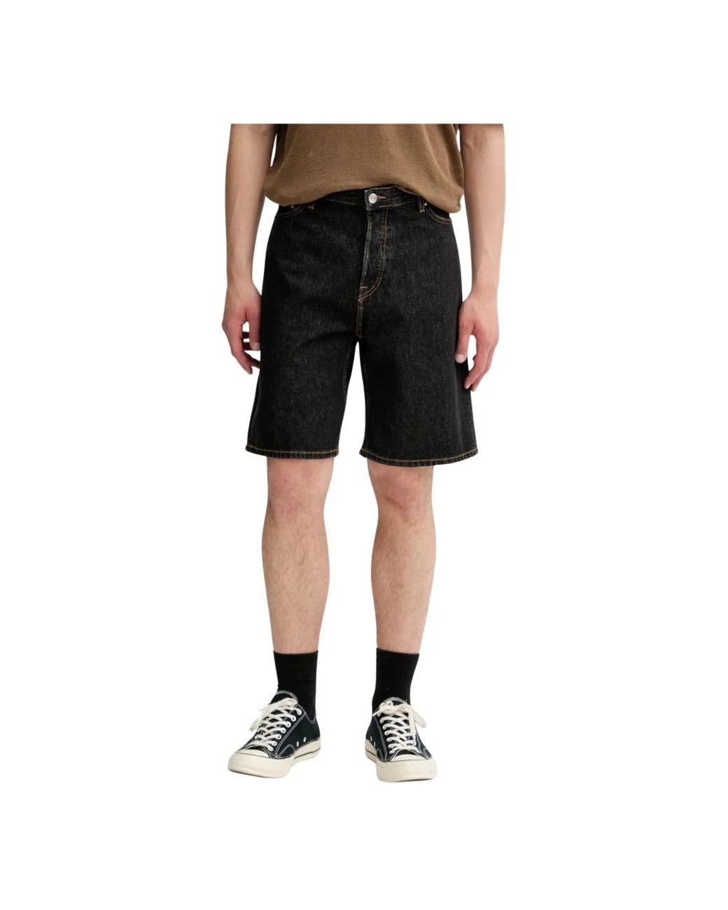 Samsøe & Samsøe Saeddie Denim Shorts in het Black voor heren