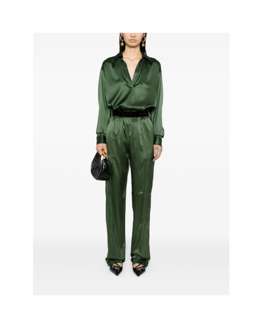 Tom Ford Green Straight Trousers