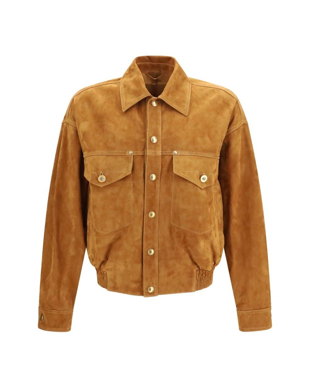 Leather Jackets Versace pour homme en coloris Brown