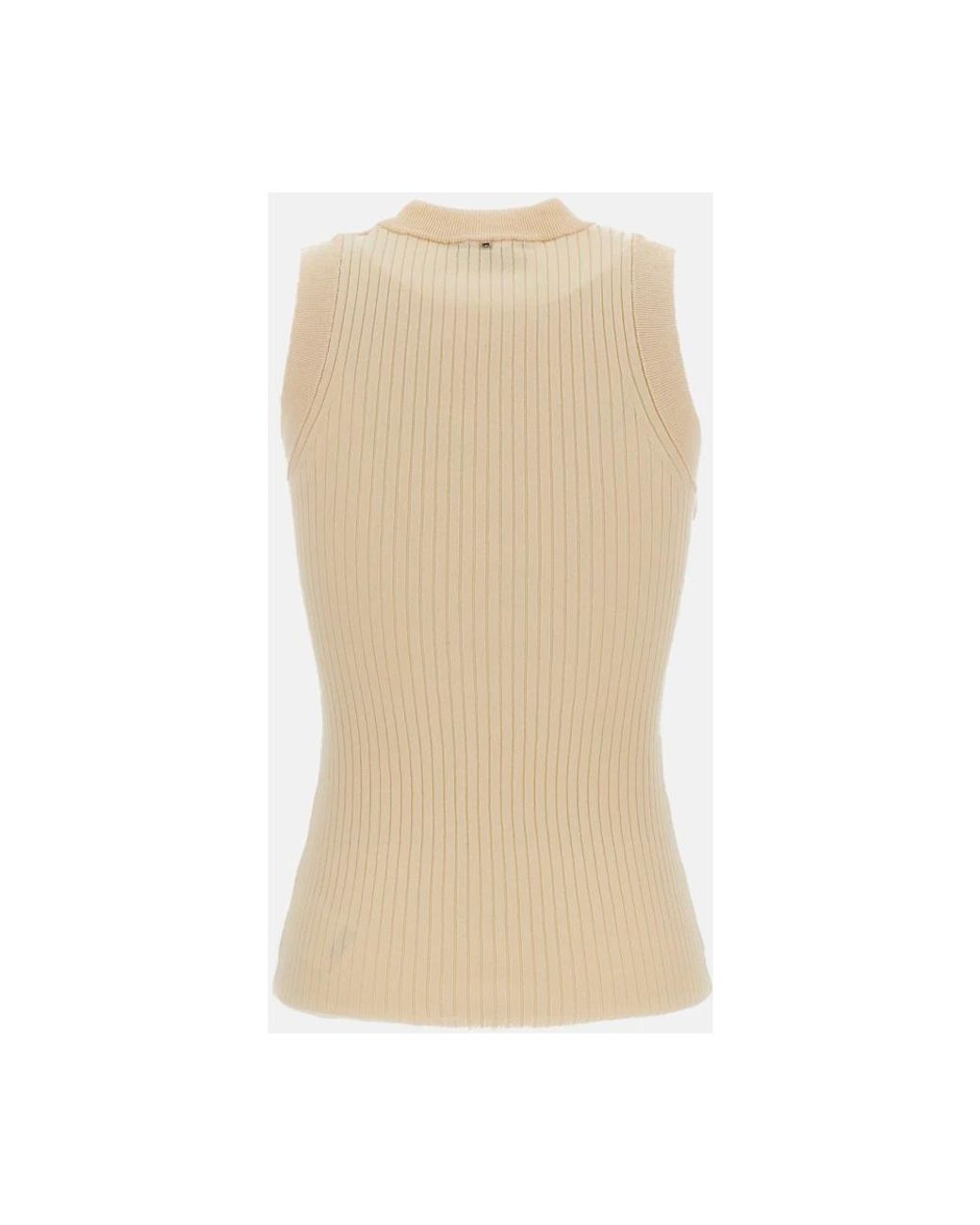 Sportmax Natural Sleeveless Tops