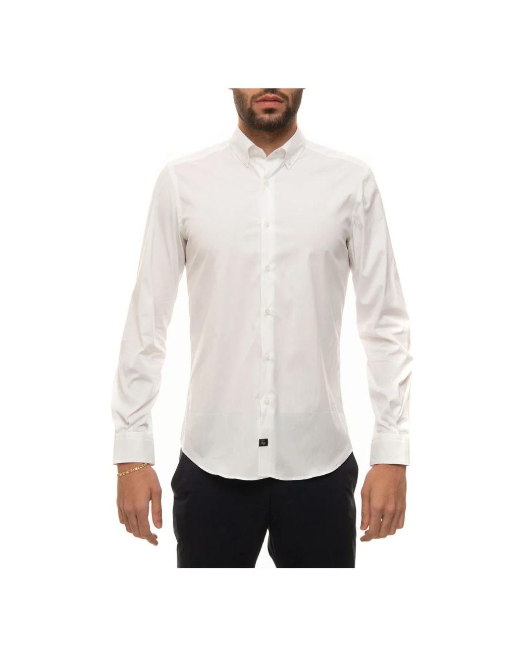 Fay White Formal Shirts for men