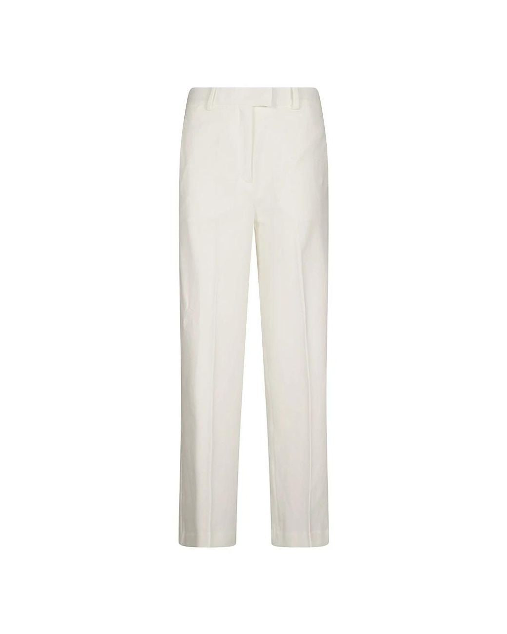 Circolo 1901 White Straight Trousers