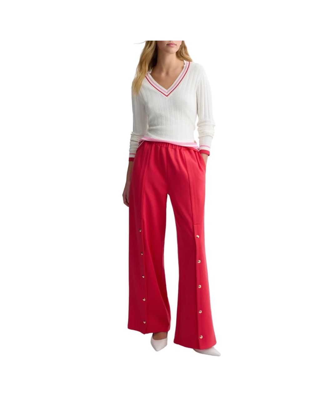 Liu Jo White V-Neck Knitwear