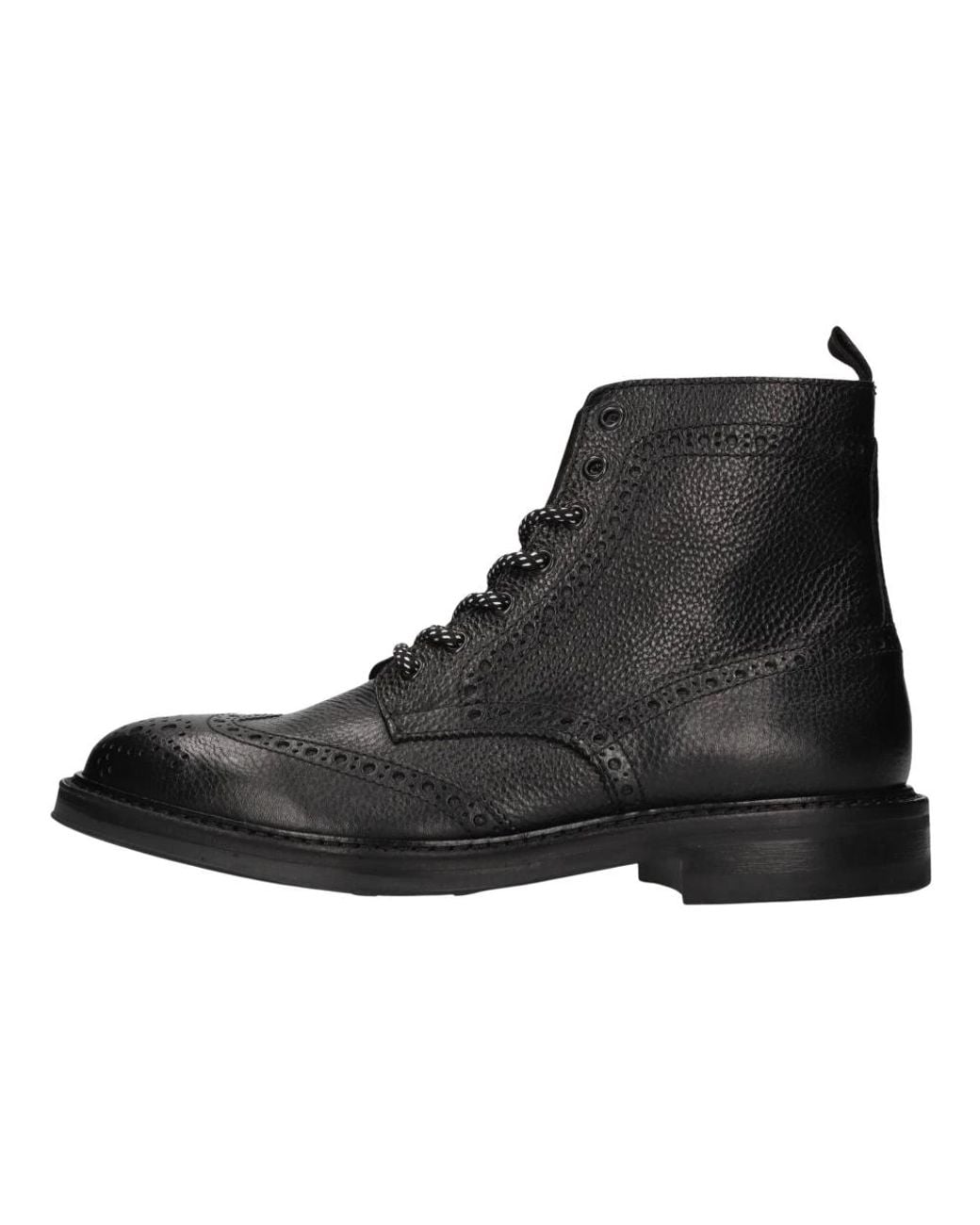 Marco Ferretti Black Lace-Up Boots for men