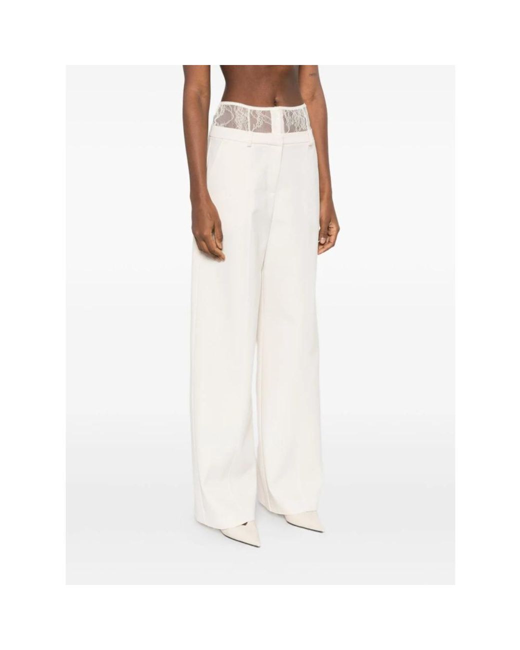 Patrizia Pepe White Wide Trousers