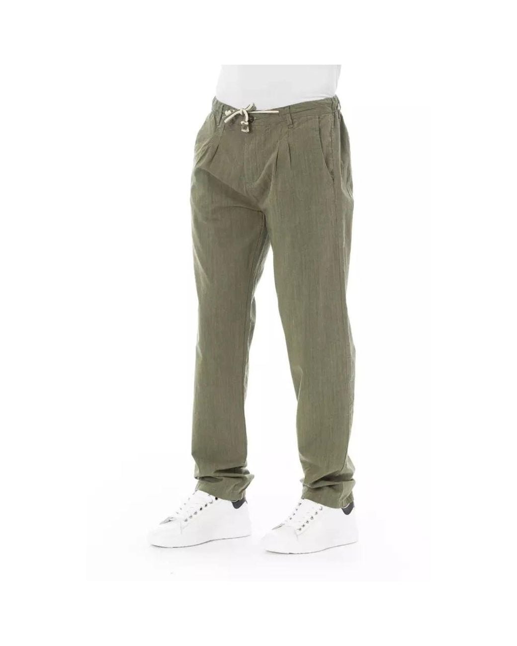 Baldinini Green Straight Trousers for men