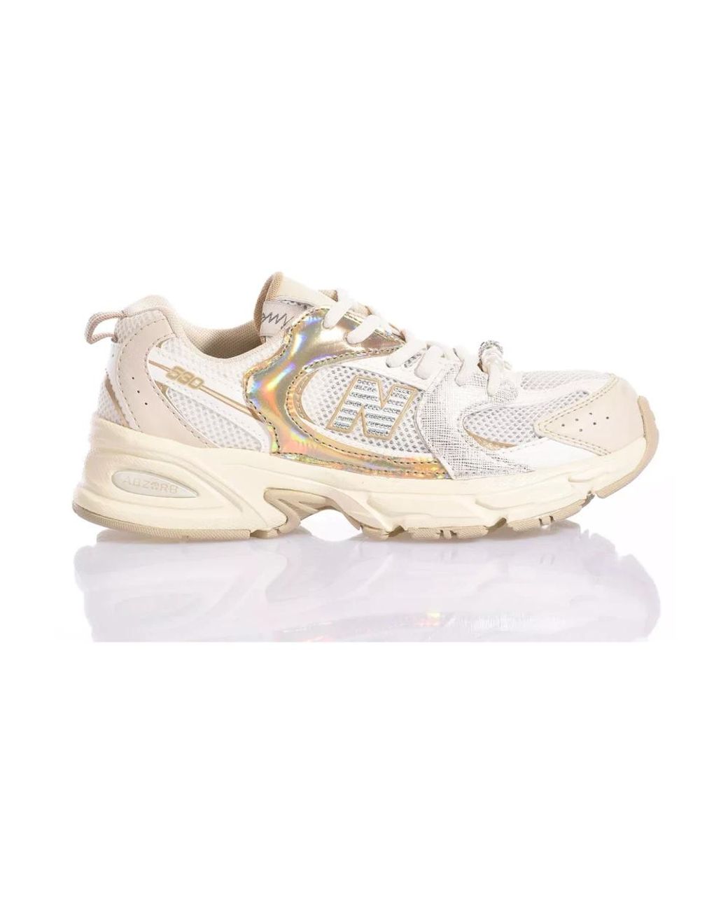 Zapatillas Blancas Doradas Personalizadas Mujer Talla de New Balance de color Blanco Lyst
