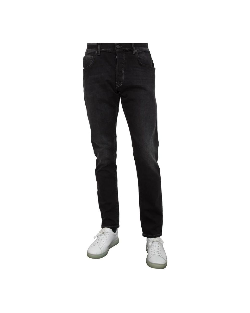 PT Torino Black Slim Fit Jeans for men