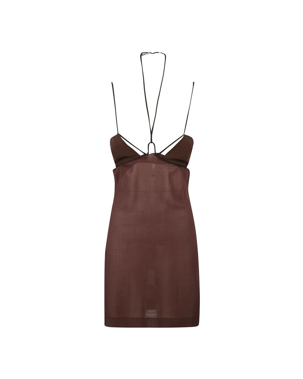 Nensi Dojaka Brown Party Dresses