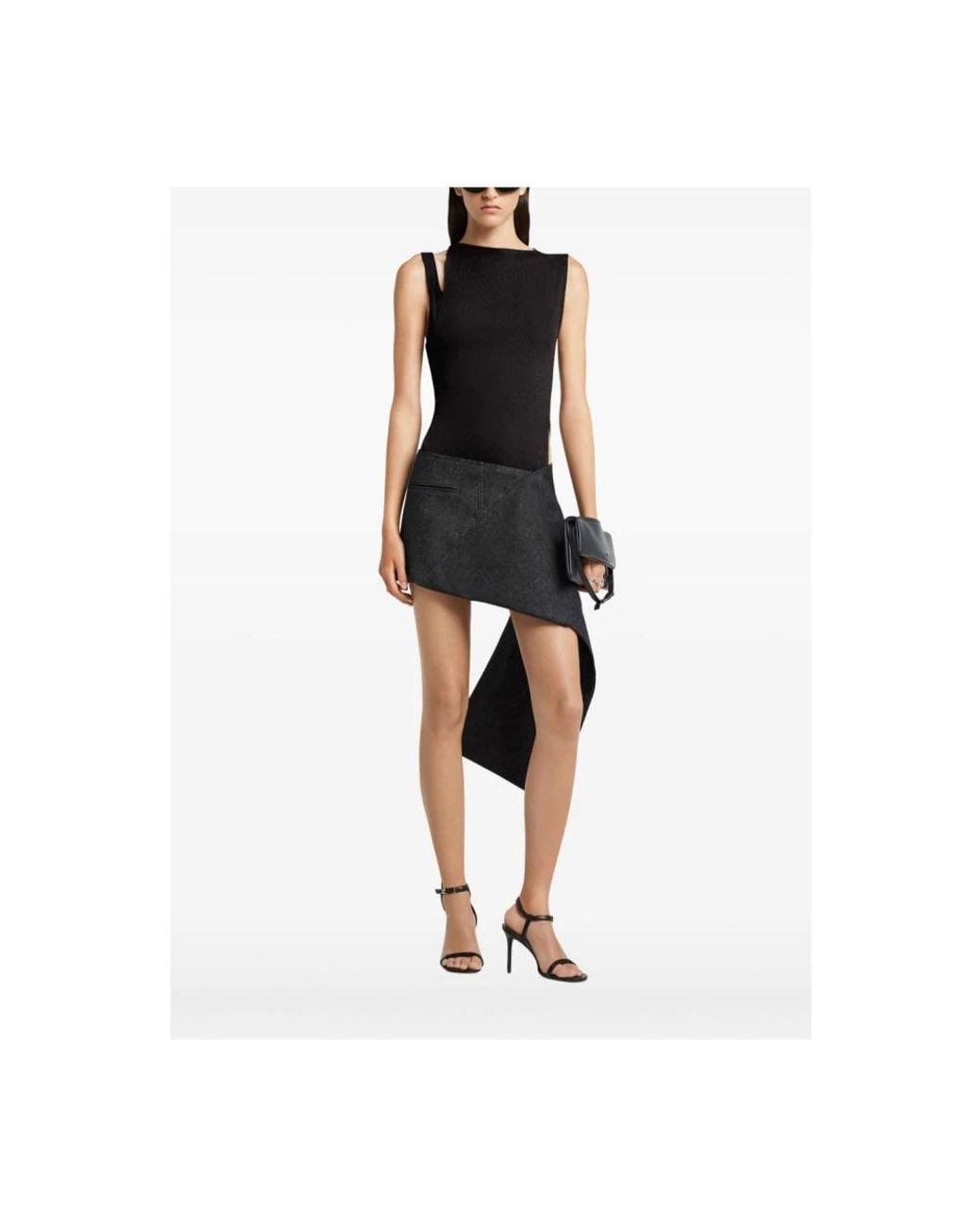 Courreges Black Sleeveless Tops