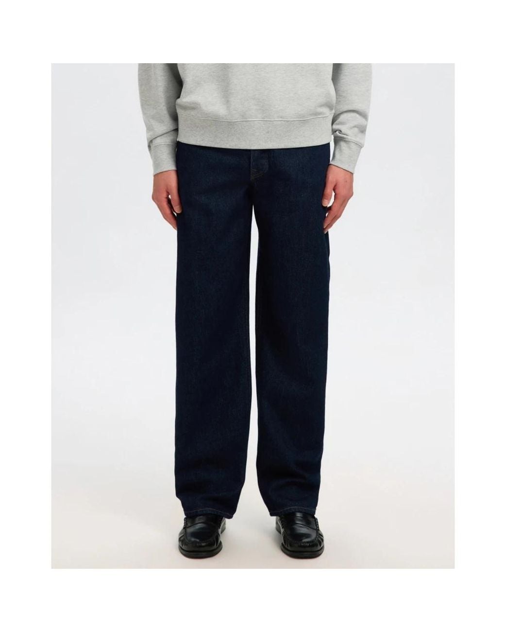SELECTED Blue Loose Fit Jeans for men