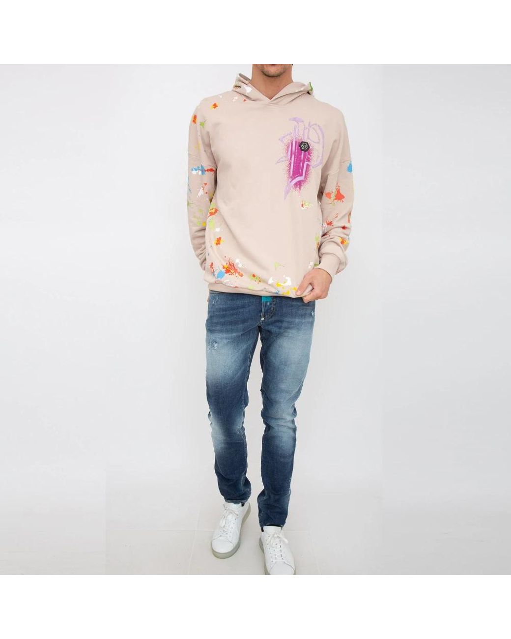 Philipp Plein Natural Hoodies for men