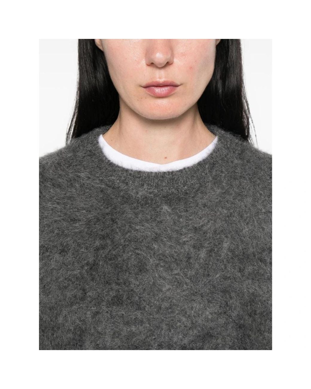 Soft Goat Gray Cashmere Knitwear