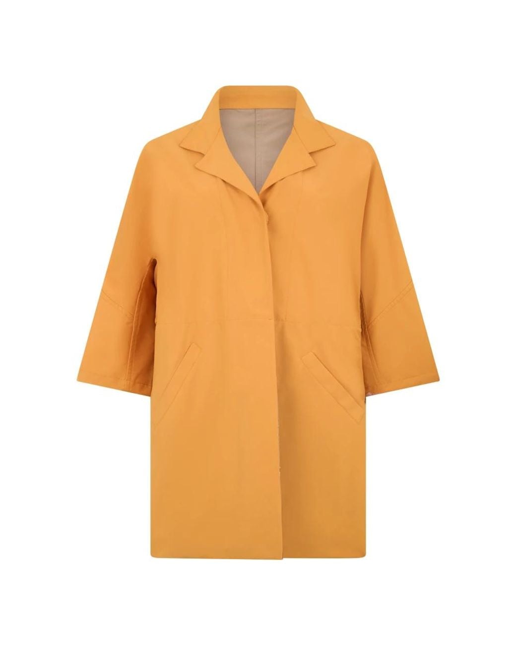Moorer Orange Single-Breasted Coats