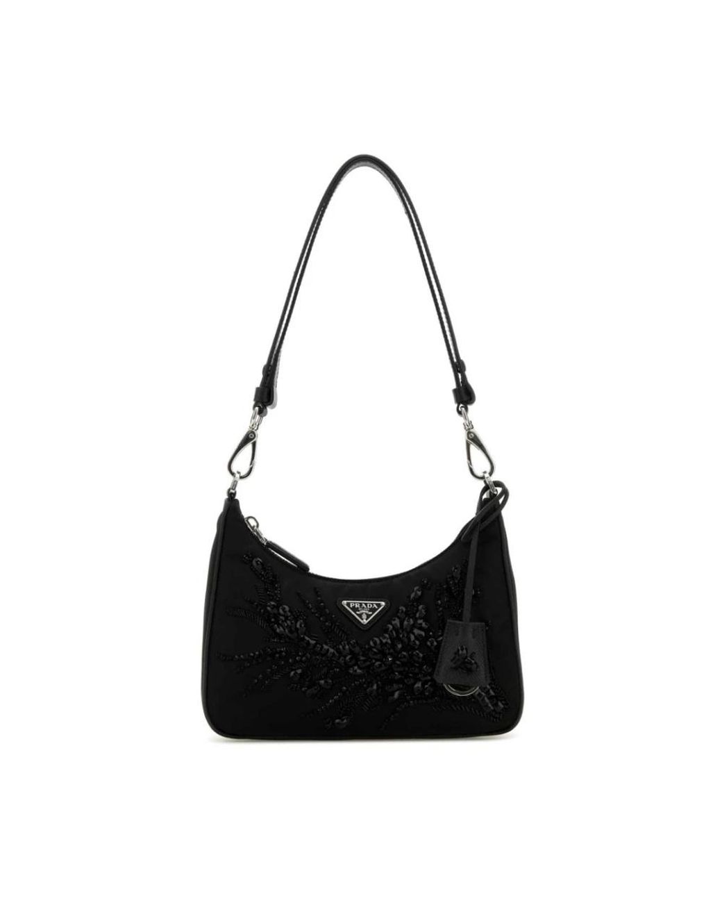 Prada Black Mini Re-Edition Schultertasche