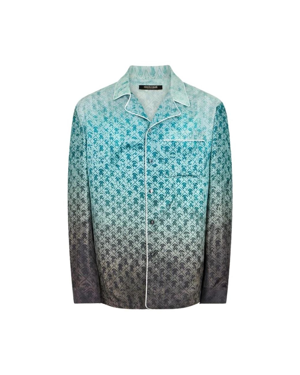 Roberto Cavalli Green Casual Shirts for men