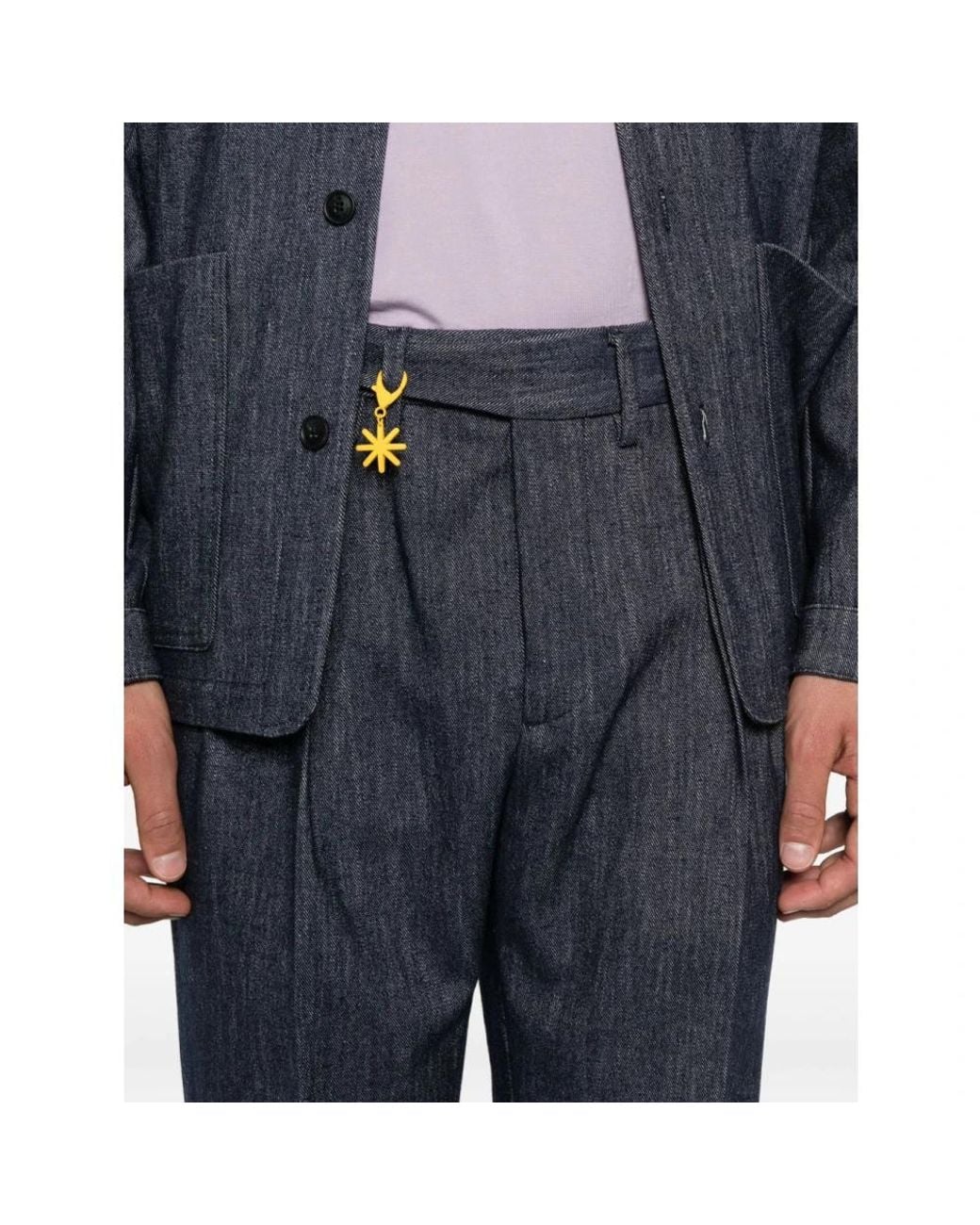 Manuel Ritz Blue Suit Trousers for men