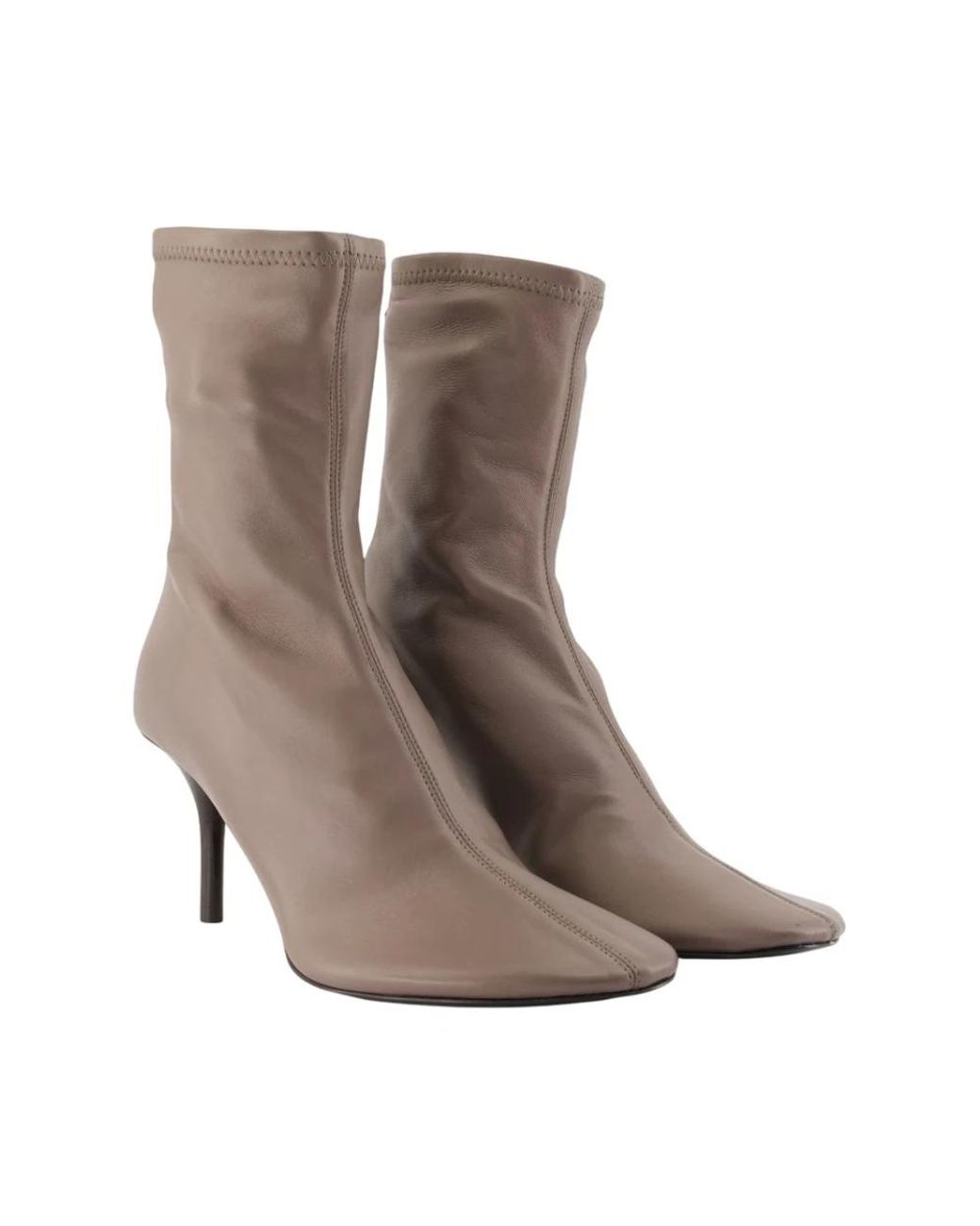 Acne Brown Leder-Ankle Boot