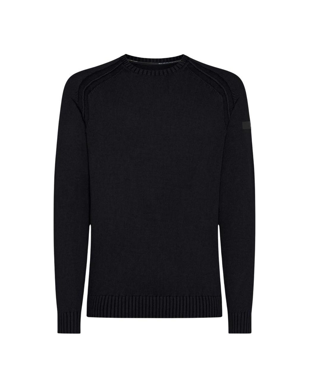Rrd Baumwoll Rundstrick Pullover in Blue für Herren