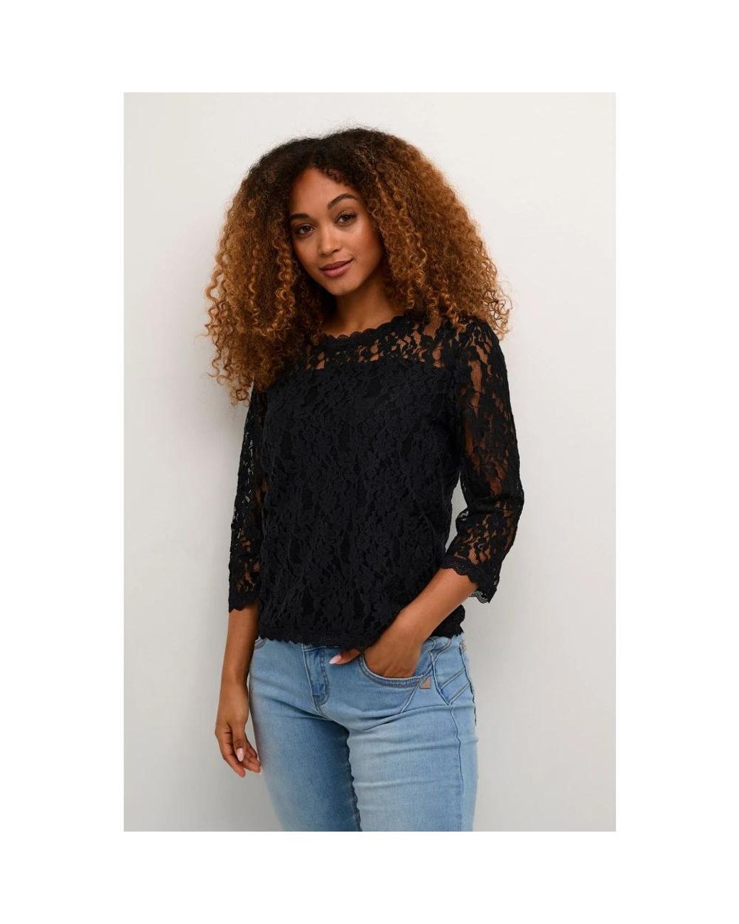 Blouses Cream en coloris Black