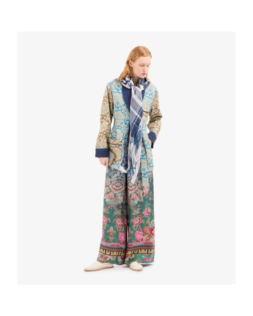 Pierre Louis Mascia Blue Wide Trousers