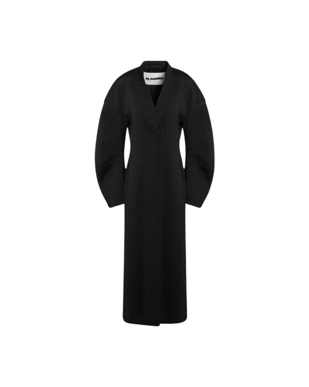 Jil Sander Black Single-Breasted Coats