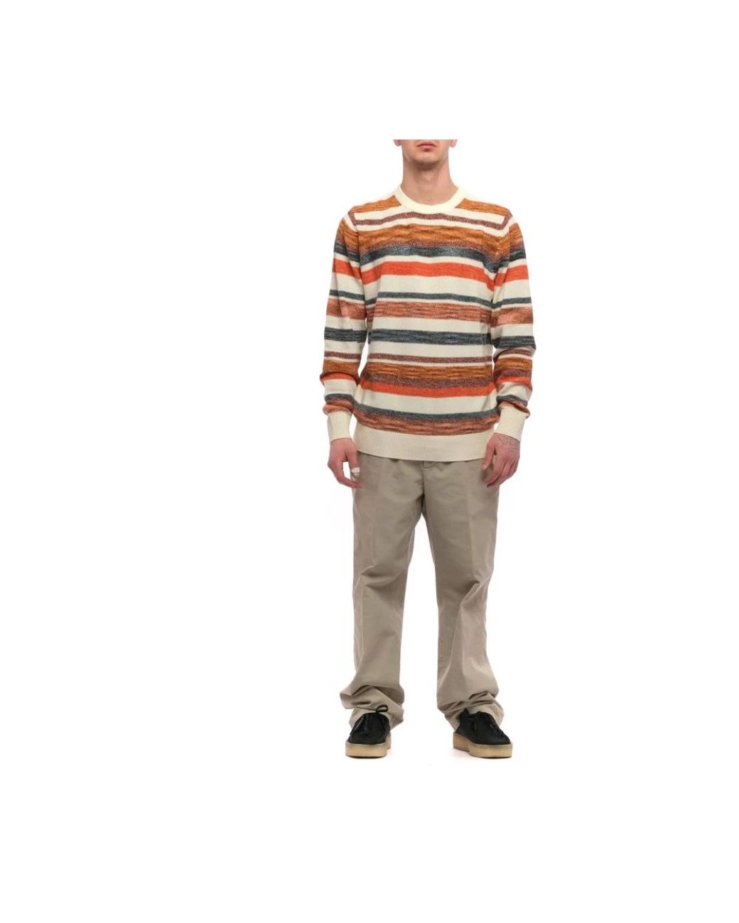 Revolution Orange Round-Neck Knitwear for men