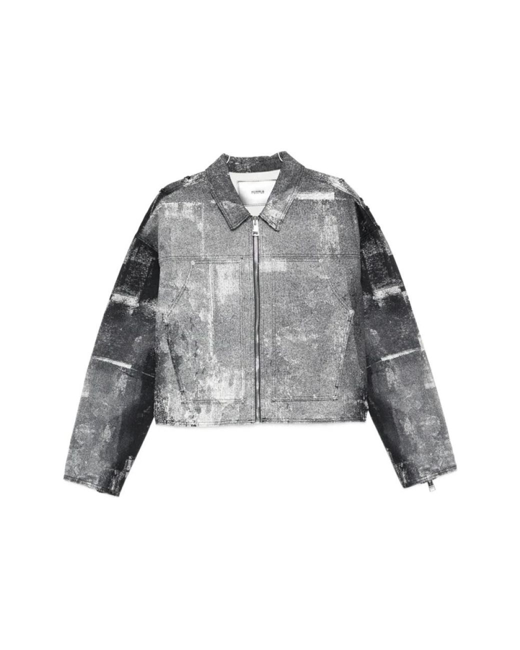 Purple Brand Gray Denim Jackets for men