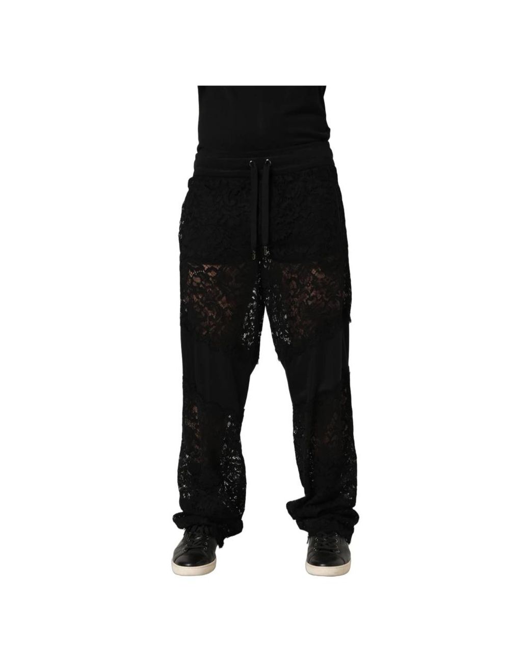 Dolce & Gabbana Black Wide Trousers for men
