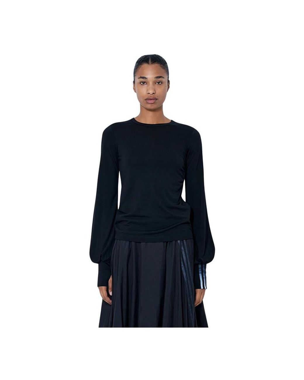 Y-3 Blue Long Sleeve T-Shirts