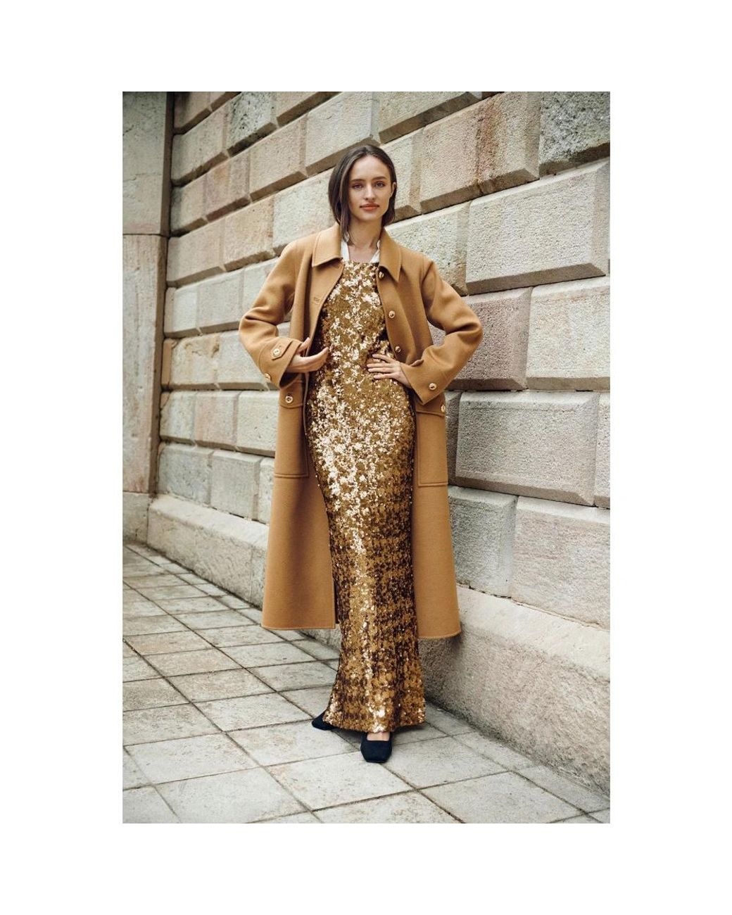 Single-Breasted Coats byTiMo de color Brown