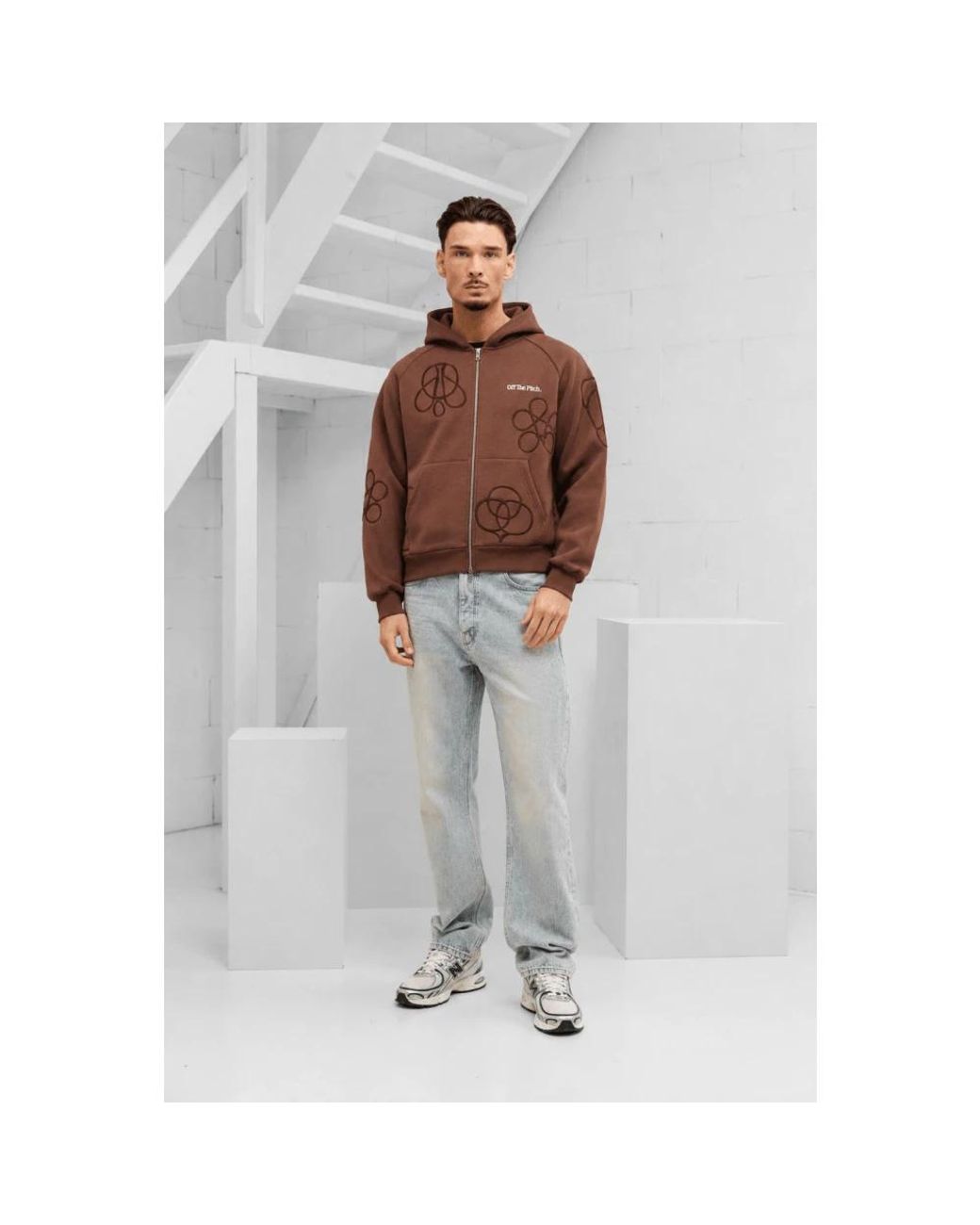 Zip-Throughs Off The Pitch de hombre de color Brown