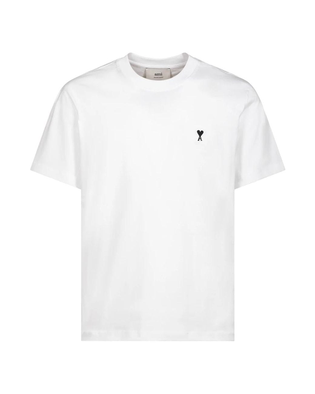 AMI White Ami De Coeur Cotton T-Shirt for men