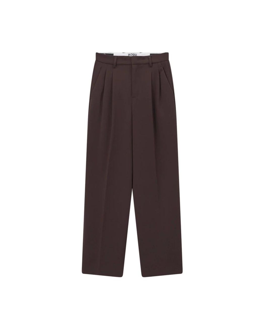 RAFFAELLO ROSSI Brown Wide Trousers