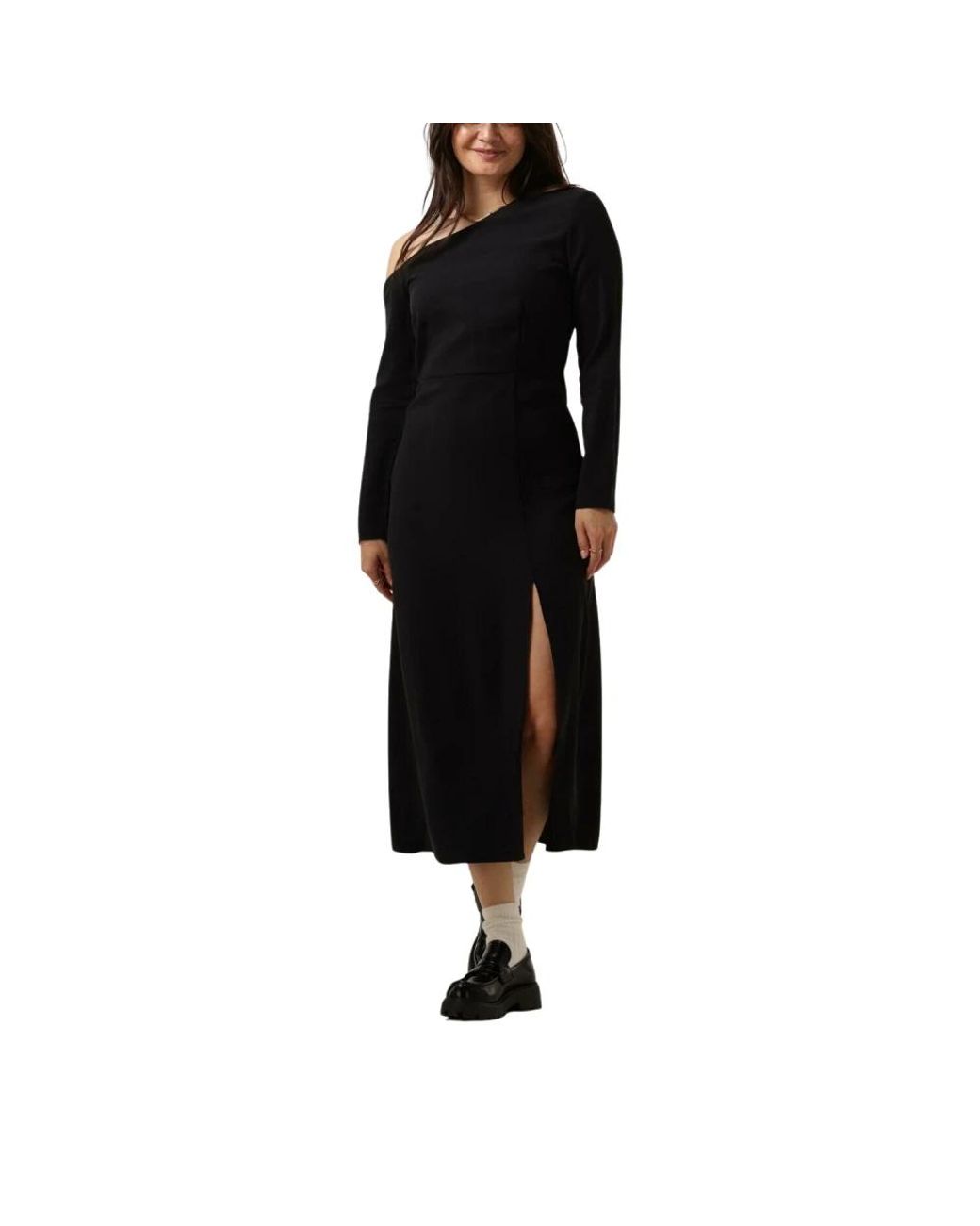 Modström Kleedjes ,Zwart ,Zwarte Midi Jurk Fanyamd Long in het Black